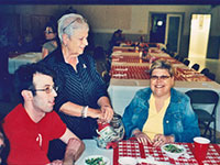 Chuck, Matt, B.J. Warwick, and Miss Mary at a Dinner at the Starke Golf and Country Club